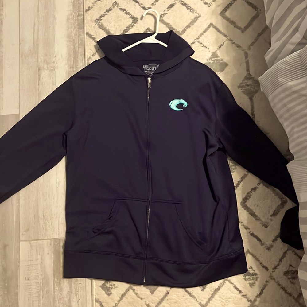 Navy blue Costa full zip lightweight sweatshirt/jacket